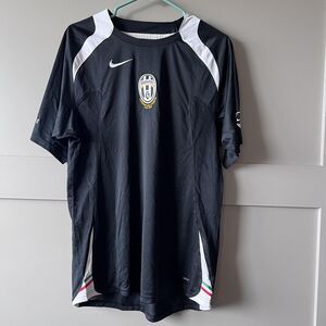 Vintage Juventus Jersey Mens Small Black White Serie A Soccer Nike Dri Fit 2000s